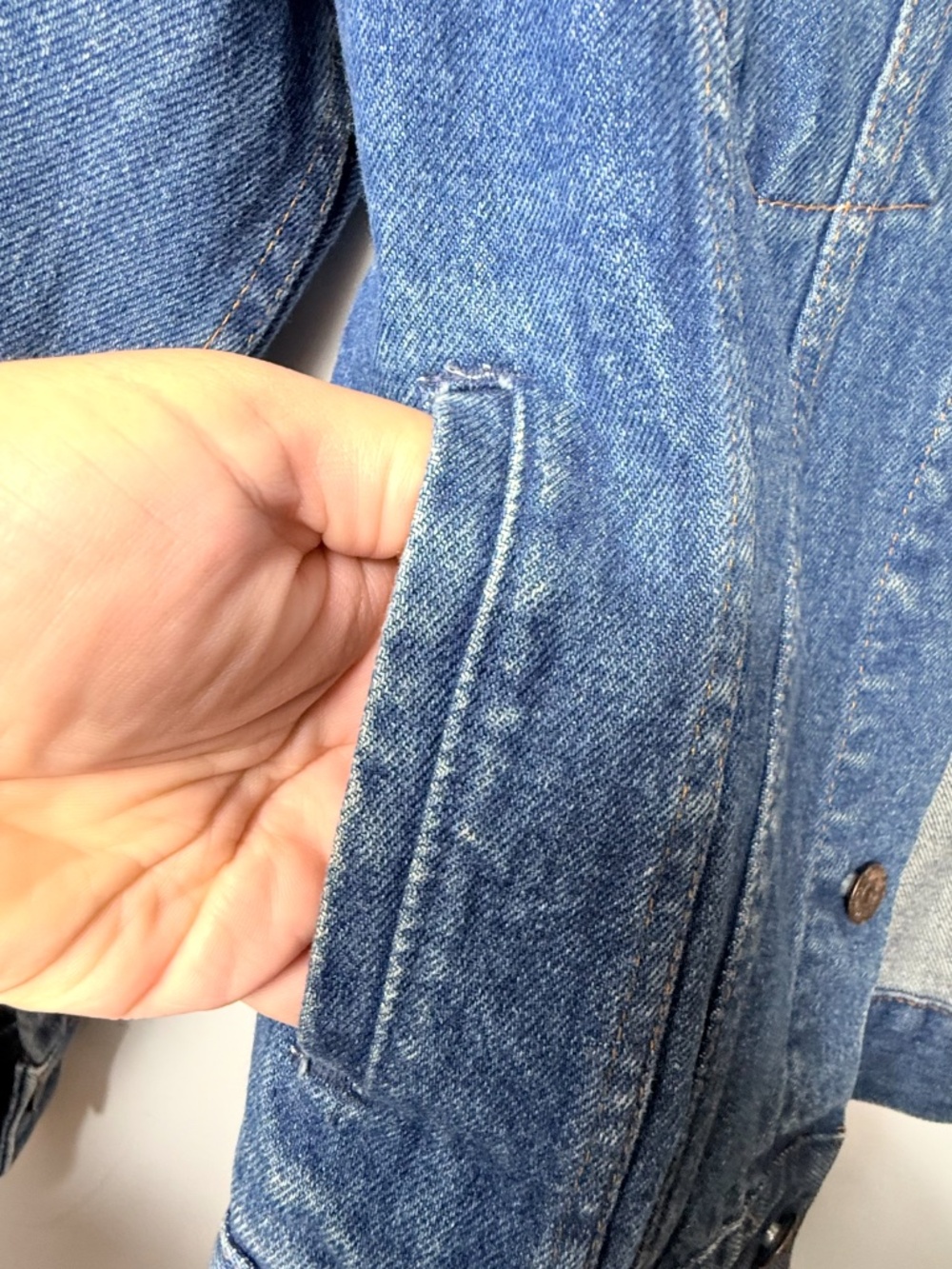 Gap Pioneer Vintage Denim Jacket Size 18 Jean Dark Wash (NOTE FLAW) (V) - Picture 7 of 9